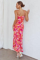 Golden Sands Cami Strap Maxi Dress Floral Red