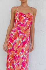 Golden Sands Cami Strap Maxi Dress Floral Red