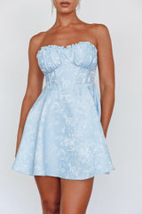 Savanna Corset Bodice Mini Dress Blue