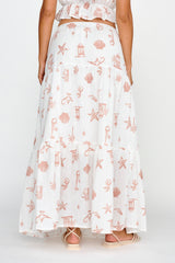 South Bay Maxi Skirt Print Mocha